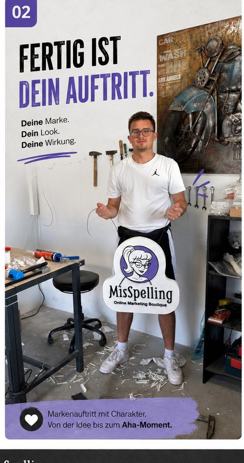 MisSpelling Logo-Schild, 3D-gedruckt